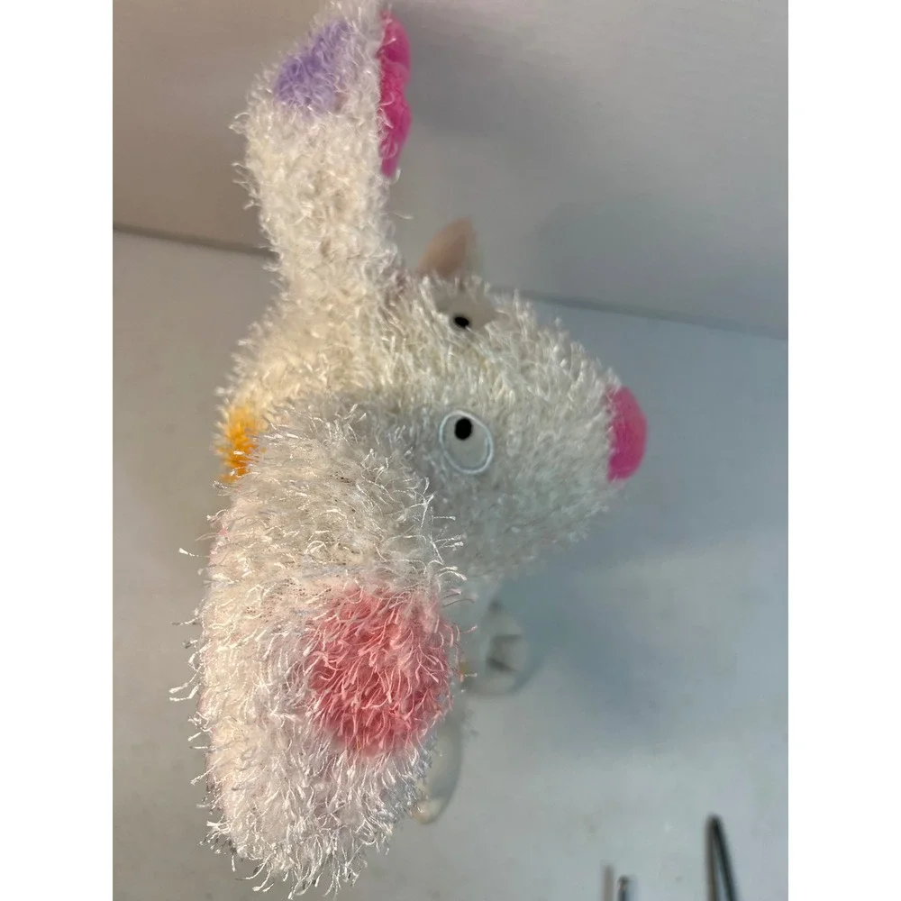 Hallmark Jingle Bunny Animated Plush White Polka Dot Easter Rabbit Toy 8322